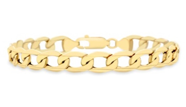 9K Yellow Gold Curb Bracelet (Size 8.25), Gold Wt. 9.70 Gms.