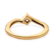 Champagne Diamond Ring in Vermeil Yellow Gold Overlay Sterling Silver 0.50 Ct.