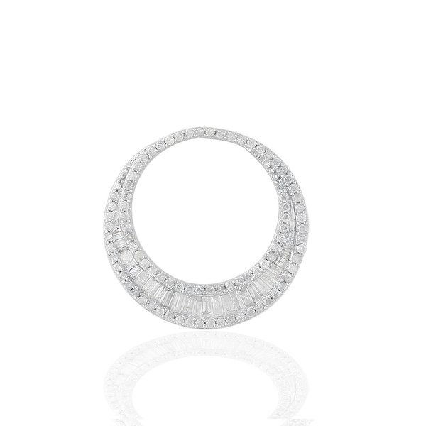 1 Carat Diamond Circle Of Life Pendant in 9K White Gold SGL Certified I3 GH