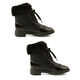Warm Faux Fur Ankle Boots (Size 7) - Black