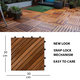 Bali Collection Set of 10 - Teak Wood Decking Tiles (Each 30 Cm)