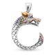 Royal Bali Collection - Citrine, Amethyst and Multi Gemstone Dragon Pendant in Yellow Gold Overlay S