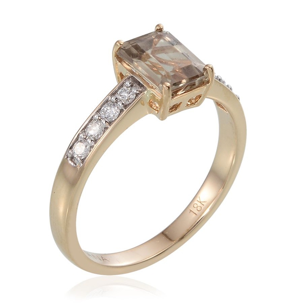 ILIANA 18K Y Gold Turkizite (Oct 1.75 Ct), Diamond Ring 2.000 Ct.