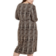 NOVA of London Snkae Print Wrap Midi Dress with Dip Back in Brown (Size 22-24)