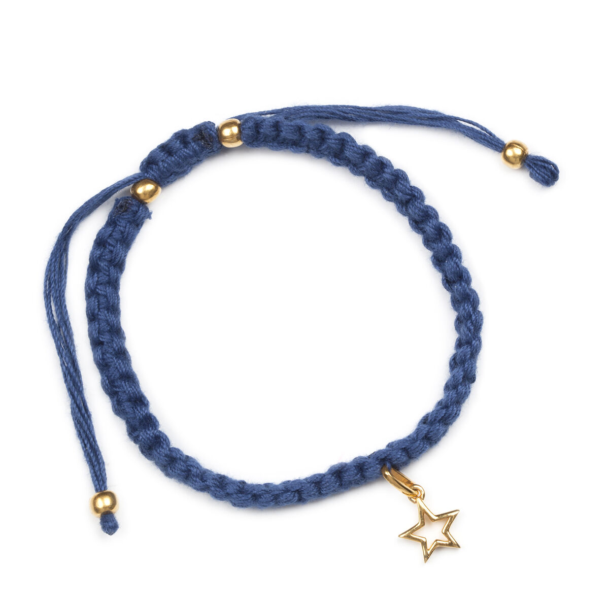 Shooting Star Skinny Woven Gold Plated Friendship Bracelet