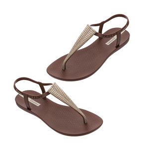 Ipanema Class Toe Post Sandal with T-bar Strap (Size 3) - Chrome Bronze