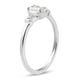 Lustro Stella Sterling Silver Trilogy Ring Made with Finest CZ