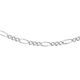 Sterling Silver Figaro Chain (Size 16) With Spring Ring Clasp.
