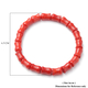 Dyed Red Bamboo Coral Stretchable Bracelet (Size - 6.5)