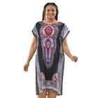 Close Out Deal 100% Viscose Printed Dress (One Size 8-22) - Black