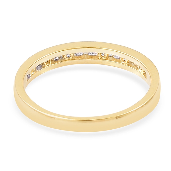 ILIANA 18K Yellow Gold IGI Certified Diamond (Rnd) (SI/G-H) Half Eternity Band Ring 0.250 Ct.