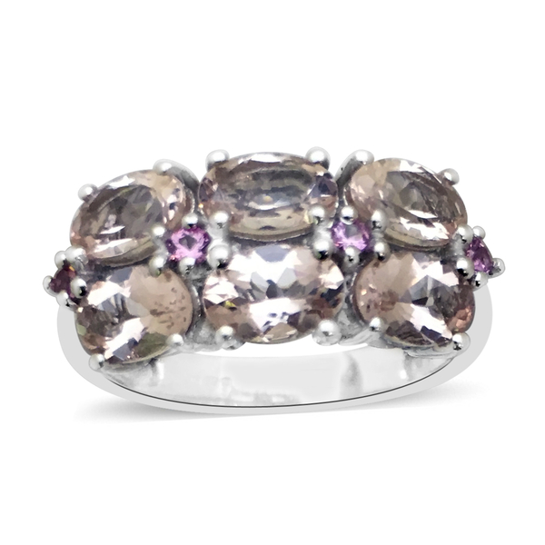 Close Out Deal 9K W Gold Marropino Morganite (Ovl), Pink Tourmaline Ring 2.330 Ct.