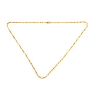 One time Closeout Deal Italian Style- 9K Yellow Gold Anchor Link Necklace (Size - 20) With Lobster C
