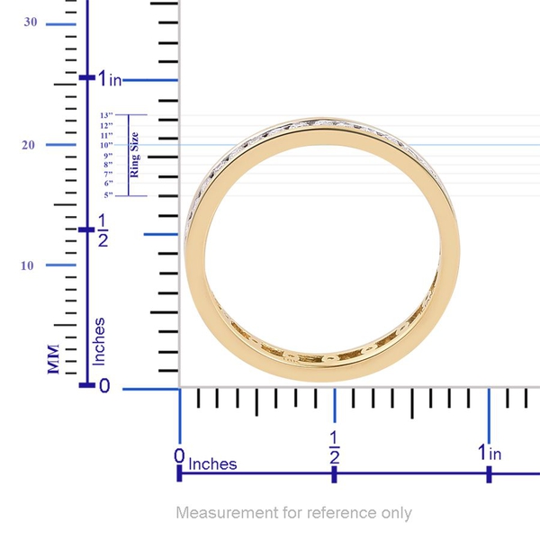 ILIANA 18K Y Gold IGI Certified Diamond (Rnd) (SI-G-H) Full Eternity Band Ring 0.500 Ct.