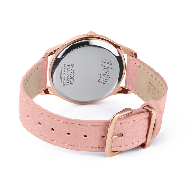 Henry London Shoreditch Rose Gold Dial Watch with Nude Lamb Leather Strap