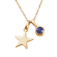 Masoala Sapphire (FF) 2 Pcs Pendant with Chain (Size 20) with Lobster Clasp in 14K Gold Overlay Ster