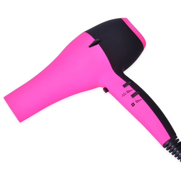 Pink and Black Colour Hair Dryer with 2 Nozzles