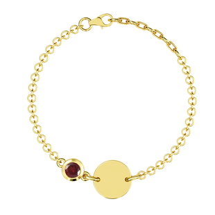 Mozambique Garnet Bracelet (Size 6 with Extender) in 14K Gold Overlay Sterling Silver 0.50 Ct.