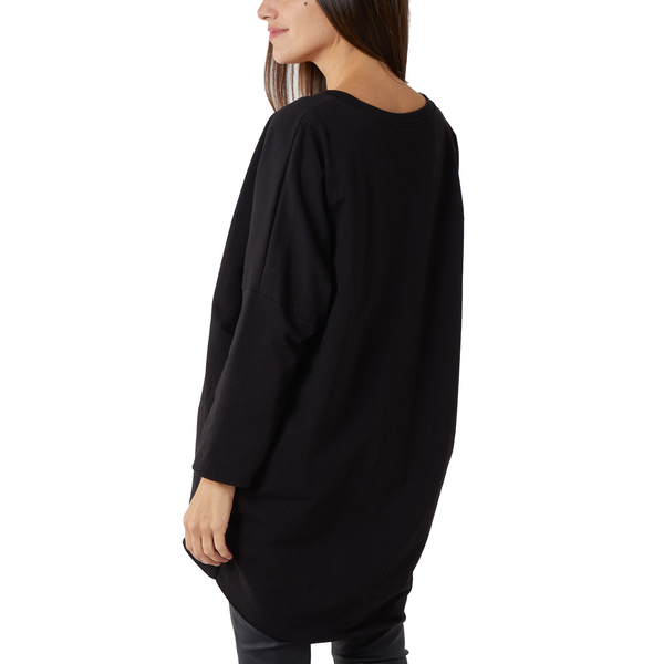 NOVA OF LONDON Foil Tree Full Sleeve Sweatshirt (Size 8-18) - Black
