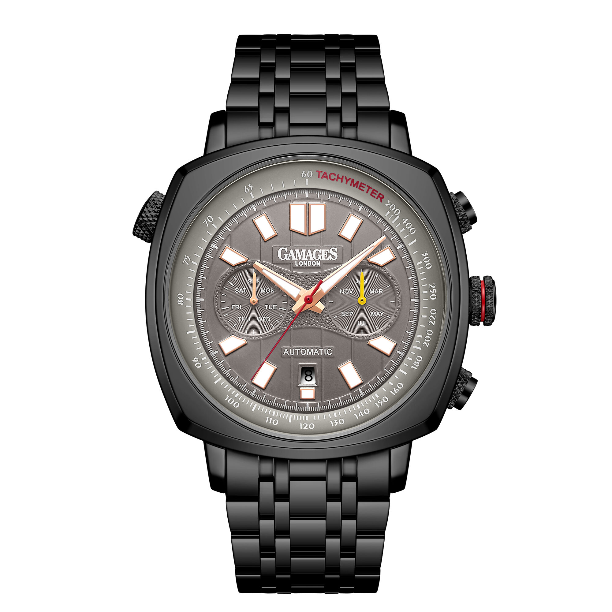GAMAGES OF LONDON Limited Edition Hand Assembled Retro Automatic Grey -  Vintage Black - 6884067 - TJC