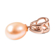 Peach Freshwater Pearl and Simulated Diamond Pendant in Rose Gold Overlay Sterling Silver