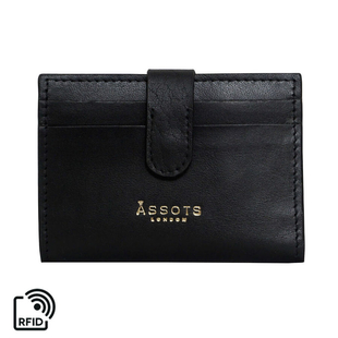 Assots London GROVE 100% Genuine Leather RFID Cardholder - Black