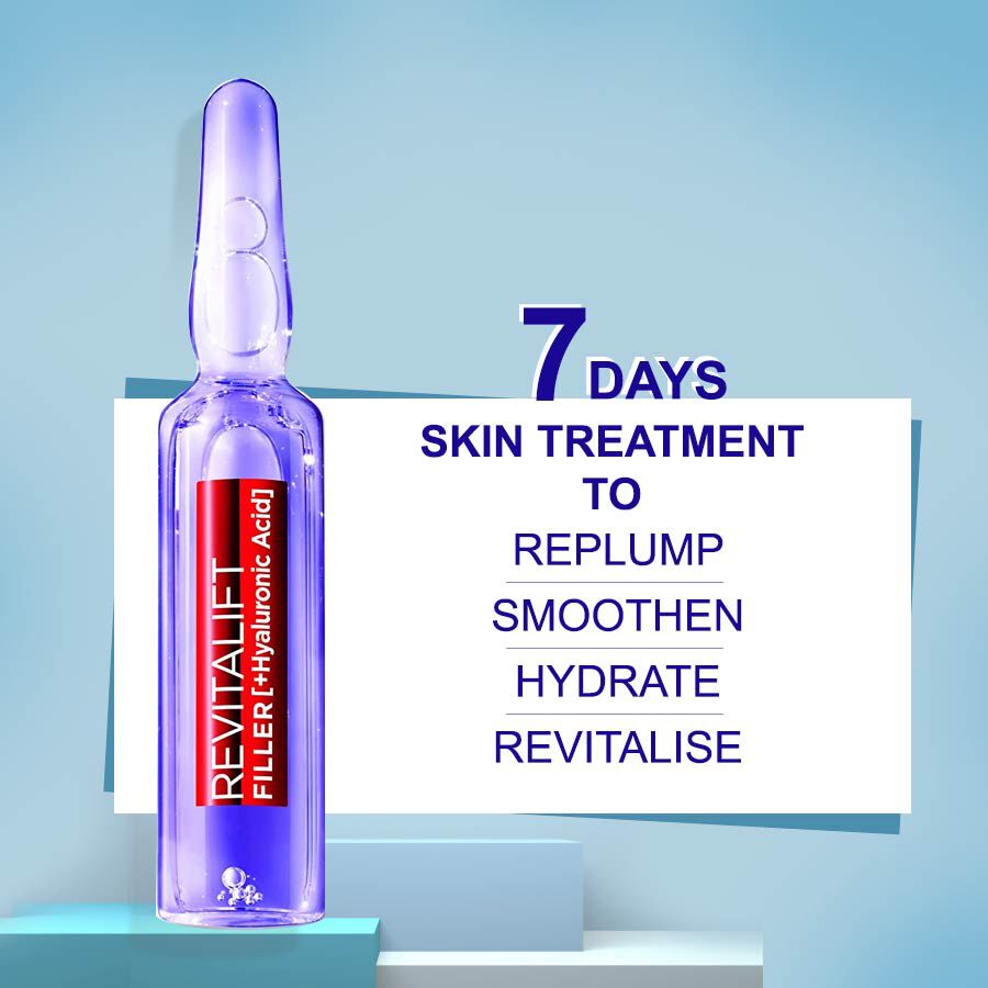 Loreal 7 Day Cure Replumping Ampoules (Pure Hyaluronic Acid +Vitamin