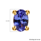 Tanzanite Stud Earrings (with Push Back) in 14K Gold Overlay Sterling Silver 1.00 Ct.