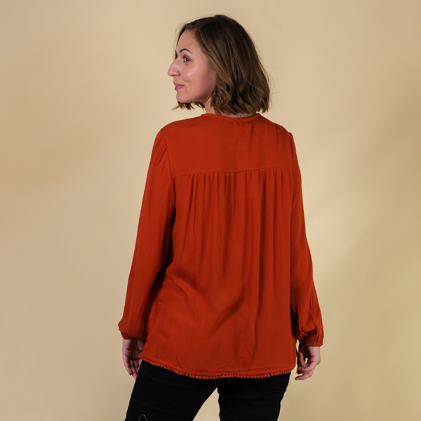 TAMSY 100% Viscose Top (Size 20) - Red