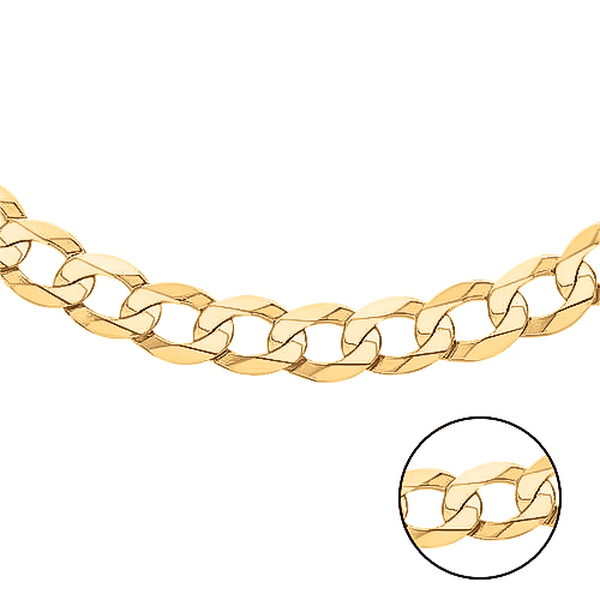 Hatton Garden Close Out Curb Chain Necklace in 9K Gold 24 Inch