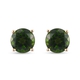 9K Yellow Gold Chrome Diopside Stud Earrings (with Push Back) 1.74 Ct.