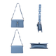 PASSAGE Solid Colour Shoulder Bag with Magnetic Clasp Closure (Size 26x14x7cm) - Light Blue
