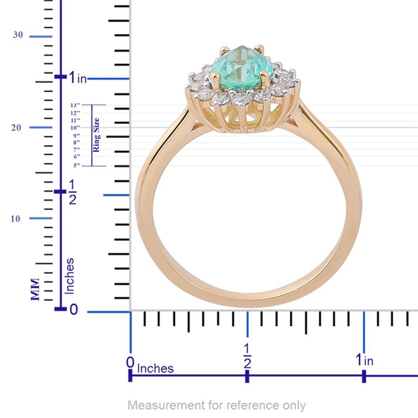 14K Y Gold Boyaca Colombian Emerald (Pear 3.00 Ct), Diamond Ring 4.000 Ct.
