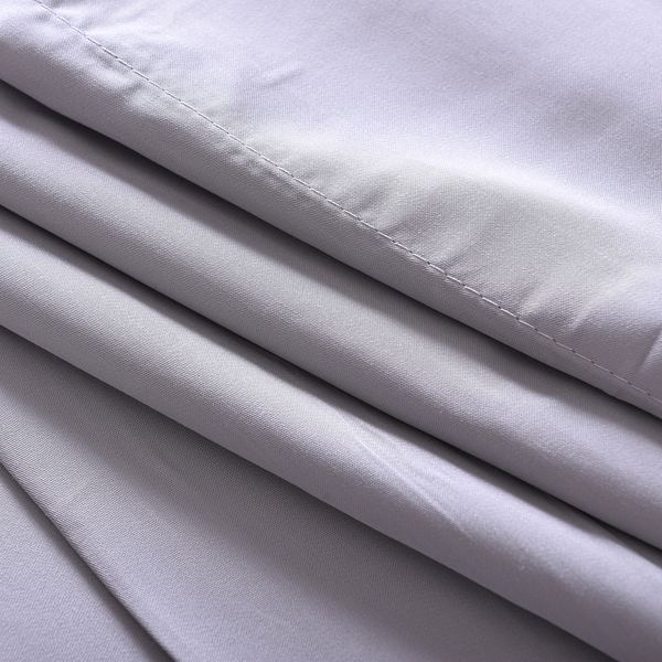 4 Piece Set - 100% Bamboo Sheet Set Inclds. 1 Flat Sheet, 1 Fitted Sheet & 2 Pillowcases (50x75cm) in Light Grey
