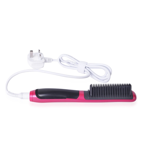 Red and Black Colour Hair Straightening Brush