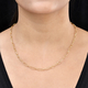 14K Gold Overlay Sterling Silver Paperclip Necklace (Size - 22) With Lobster Clasp, Silver Wt. 7.80 Gms