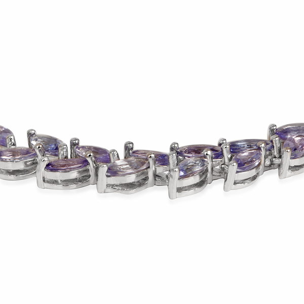 AA Tanzanite (Mrq) Bracelet (Size 7) in Platinum Overlay Sterling Silver 8.250 Ct.