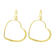 NY Close Out Deal - Yellow Gold Overlay Sterling Silver Heart Hook Earrings