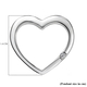 9K White Gold SGL Certified Diamond (I3/G-H) Heart Pendant 0.01 Ct.