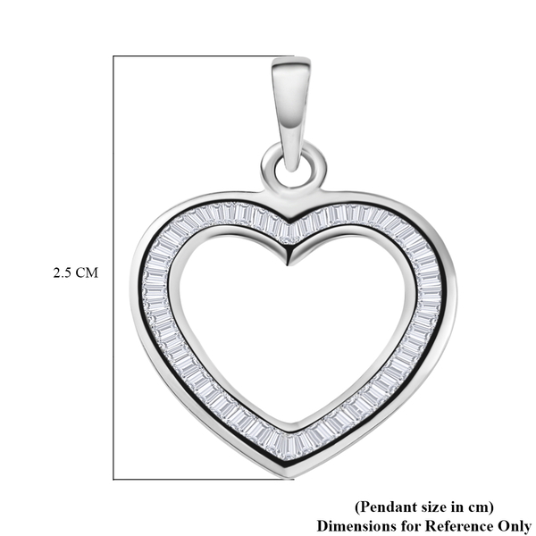 RHAPSODY 950 Platinum IGI Certified Diamond (VS / E-F) Heart Pendant 0.50 Ct