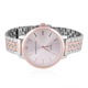 DIAMOND & CO Pink Diamond Studded Ladies Watch with Two Tone Colour Chain Strap
