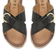 RAVEL Black Nola Leather Flat Sandals (Size 4)