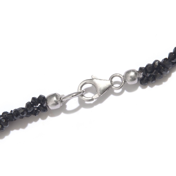 (Option 2) Boi Ploi Black Spinel (Rnd) Necklace (Size 20) in Sterling Silver 95.000 Ct.
