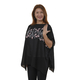 Tamsy Floral Embroidery Kaftan (One Size) - Black
