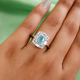 Grandidierite and Natural Cambodian Zircon Ring in Platinum Overlay Sterling Silver 2.50 Ct.