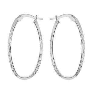 Vegas Close Out - Sterling Silver Hoop Earrings With Clasp