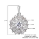 Lustro Stella Platinum Overlay Sterling Silver Pendant Made with Finest CZ 2.56 Ct.