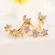 Sundays Child Natural Cambodian Zircon Earrings (with Push Back) in 14K Gold Overlay Sterling Silver