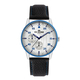 Ben Sherman London Men Silver Dial Daltrey Sport Watch with Buckle Closure and Black Leather Strap