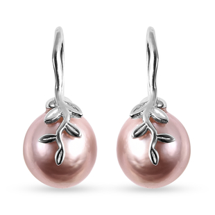Multi Colour Edison Pearl Earrings in Rhodium Overlay Sterling Silver